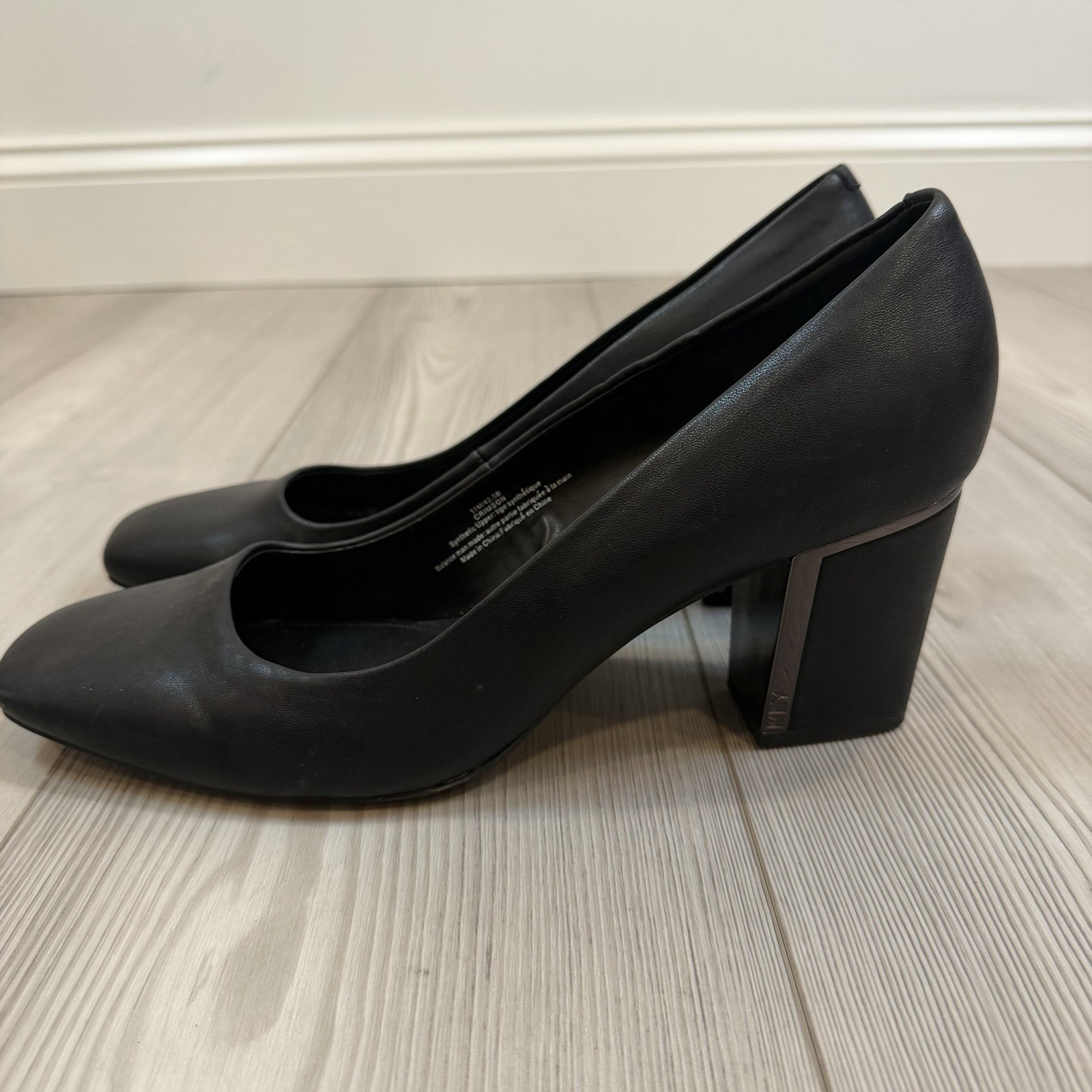 Marc Fisher New York Andrew Marc 11m Black Block Heel Square Toe